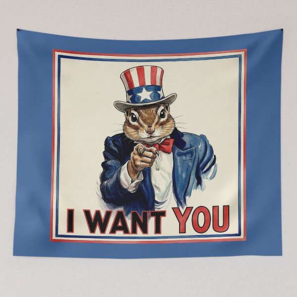 Item preview, Uncle Sam Chipmunk Wants You designed and sold by Tridentulus.