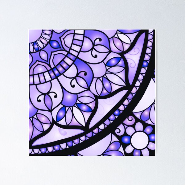 Item preview, Cold colored mandala designed and sold by carolveri.