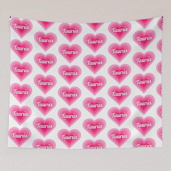 Item preview, Pink Taurus Zodiac Heart Birthday Gift gabyiscool designed and sold by gabyiscool.