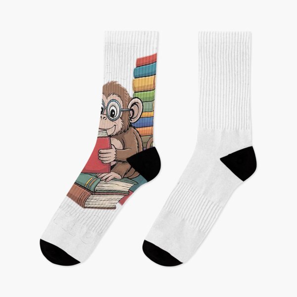 Item preview, Stay Curious Monkey Reading Book Lover Bookworm designed and sold by mandiana.