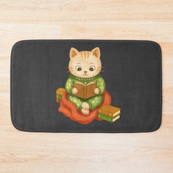 Item preview, Cute Reading Cat in Pajamas – Cozy Bookworm Kitty Illustration designed and sold by bumblebrush.