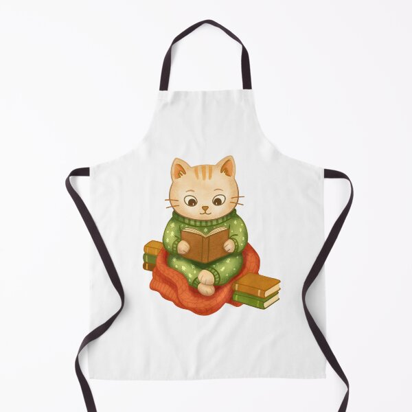 Item preview, Cute Reading Cat in Pajamas – Cozy Bookworm Kitty Illustration designed and sold by bumblebrush.