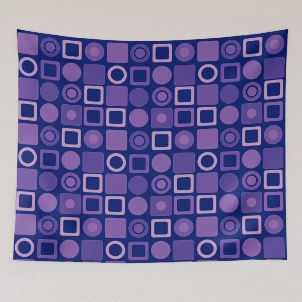 Item preview, Retro geometric pattern solid purple  designed and sold by fuzzyfox.