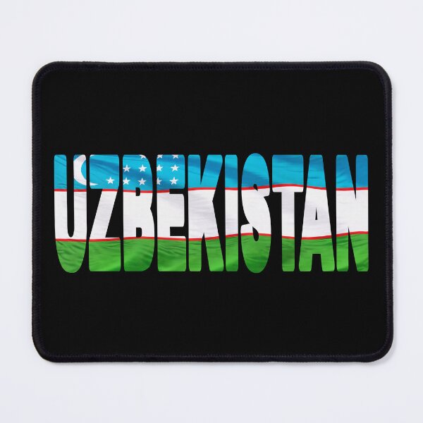 Item preview, UZBEKISTAN - Flag Flying in Wind cut to Letters Souvenir Sticker Shirt designed and sold by Adam Gormley.