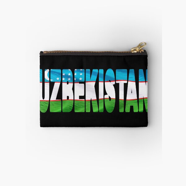 Item preview, UZBEKISTAN - Flag Flying in Wind cut to Letters Souvenir Sticker Shirt designed and sold by Adam Gormley.