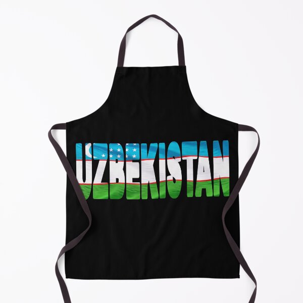 Item preview, UZBEKISTAN - Flag Flying in Wind cut to Letters Souvenir Sticker Shirt designed and sold by Adam Gormley.