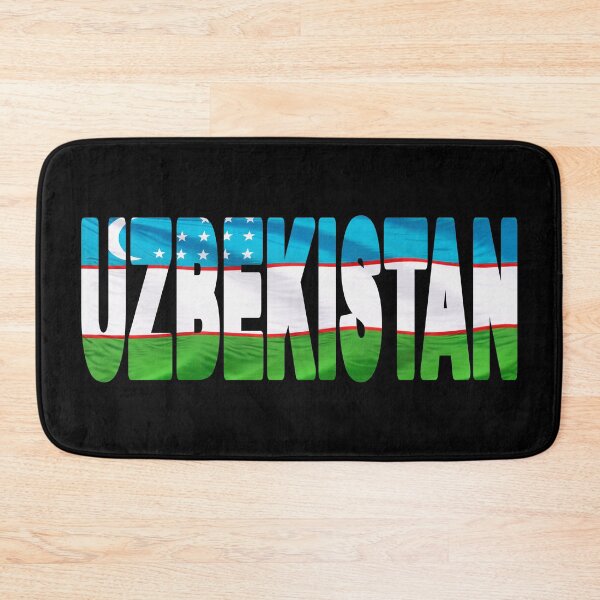Item preview, UZBEKISTAN - Flag Flying in Wind cut to Letters Souvenir Sticker Shirt designed and sold by Adam Gormley.
