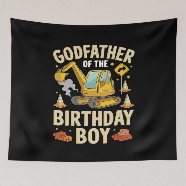Item preview, Godfather of the Birthday Boy Construction Worker Bday Party  designed and sold by MythWoot.