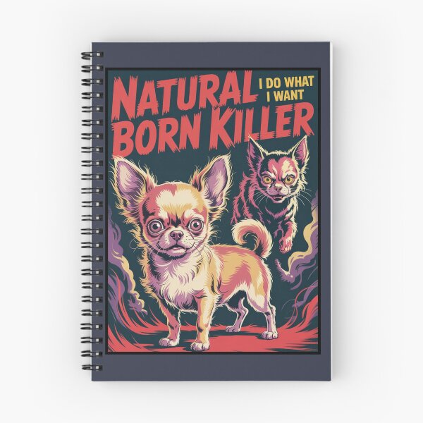 Item preview, Natural Born Killer Chihuahua – Funny Aggressive Small Dog Vintage Art designed and sold by TheFlannelDog.