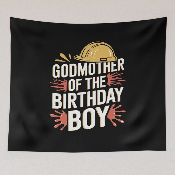 Item preview, Godmother of the Birthday Boy Construction Birthday Party designed and sold by MythWoot.