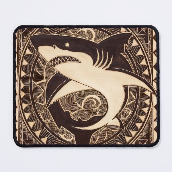 Item preview, Polynesian Shark siapo tapa-style designed and sold by Sennaya.