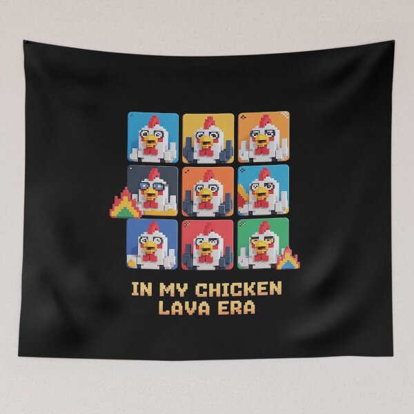 Item preview, Pixel Chicken Lava Era Block, In My Chicken Lava designed and sold by CombatTask.