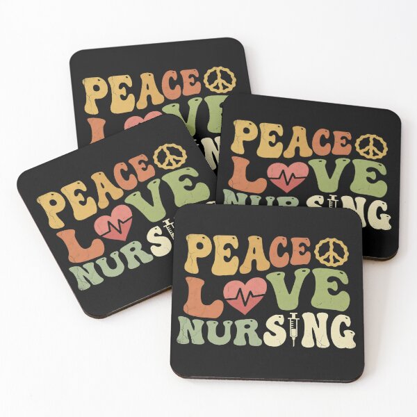 Item preview, Peace Love Nursing Retro 70s – Hippie Nurse Healthcare Worker Groovy Valentine Gift Design designed and sold by Luminari Creations.