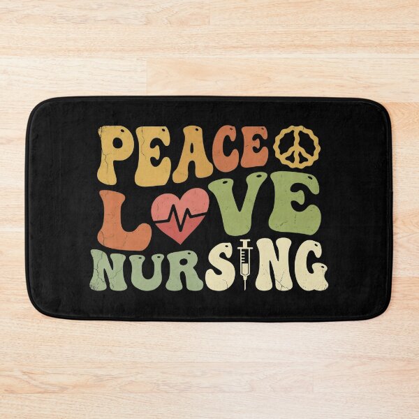 Item preview, Peace Love Nursing Retro 70s – Hippie Nurse Healthcare Worker Groovy Valentine Gift Design designed and sold by Luminari Creations.