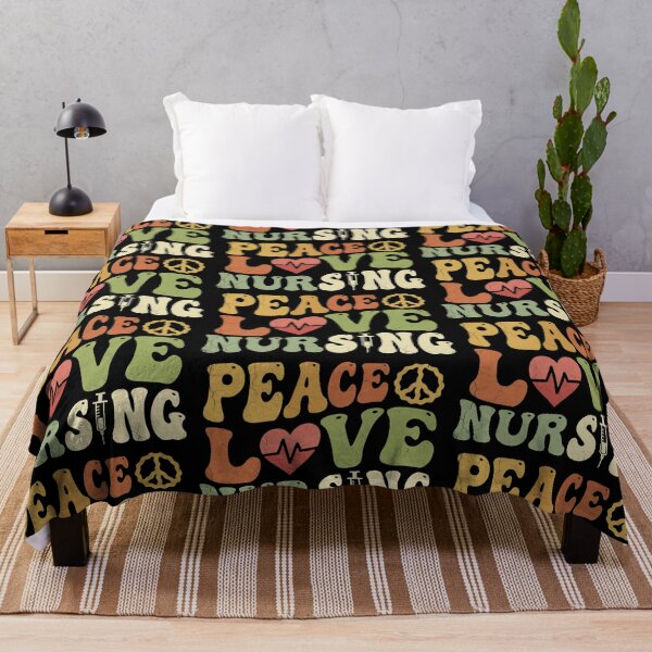 Item preview, Peace Love Nursing Retro 70s – Hippie Nurse Healthcare Worker Groovy Valentine Gift Design designed and sold by Luminari Creations.
