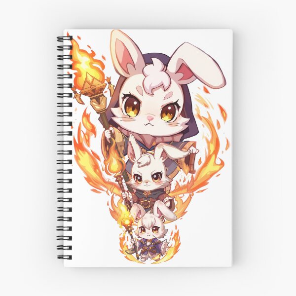 Item preview, Kael – Flame-Born Rabbit Monk | Cute Chibi Fire Mage Character designed and sold by Monzora.