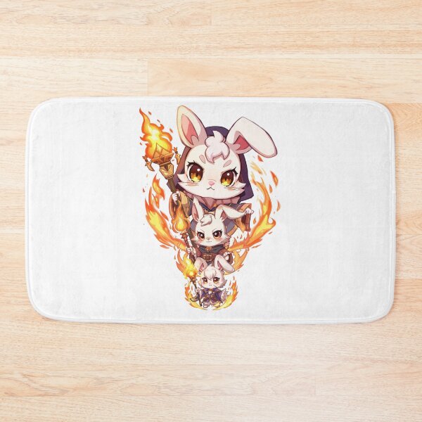 Item preview, Kael – Flame-Born Rabbit Monk | Cute Chibi Fire Mage Character designed and sold by Monzora.