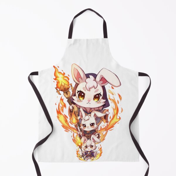 Item preview, Kael – Flame-Born Rabbit Monk | Cute Chibi Fire Mage Character designed and sold by Monzora.