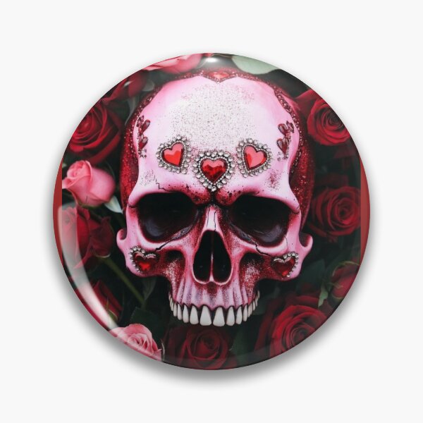 Item preview, Rosey Valentine Skull  designed and sold by Kronic Universe.