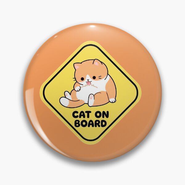 Item preview, cat on board designed and sold by Yoru-Station.