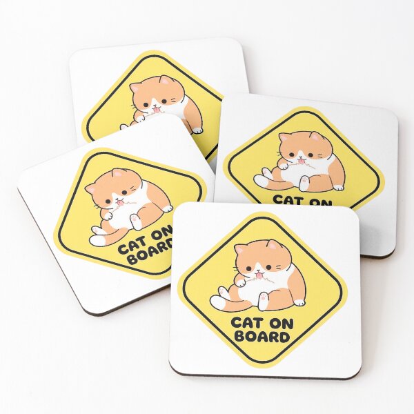Item preview, cat on board designed and sold by Yoru-Station.