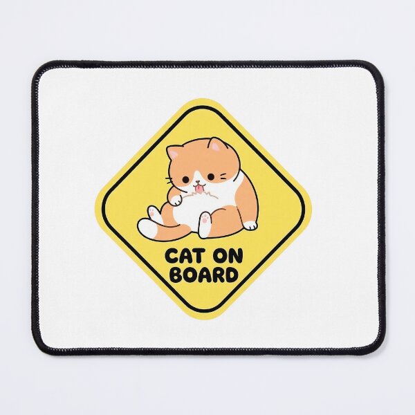 Item preview, cat on board designed and sold by Yoru-Station.