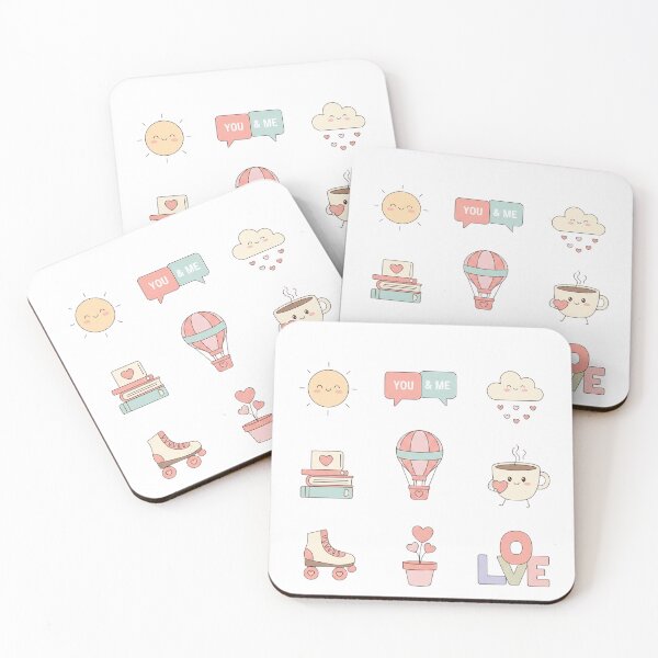 Item preview, 9 Minimalist Valentine Flat Assets (Vol. 2) - Pastel Aesthetic - Zero Border & No Outline Professional Illustrations designed and sold by Siamcatshop.