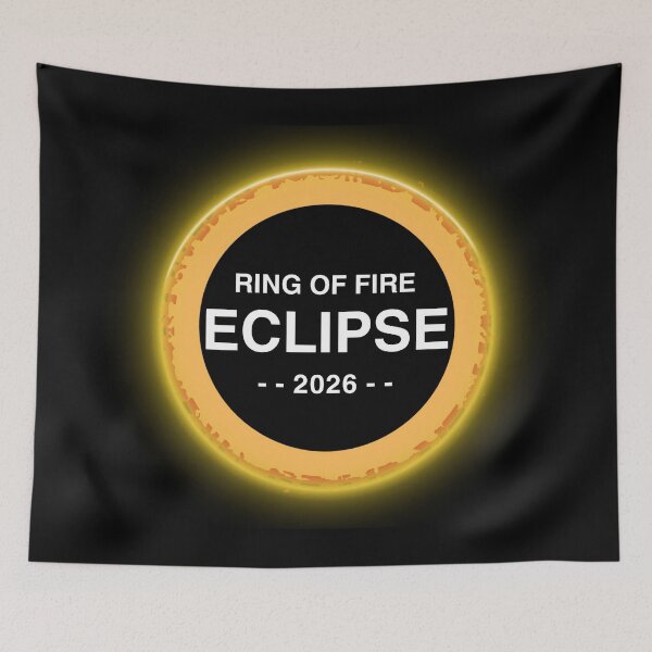 Item preview, Ring Of Fire Solar Eclipse 2026 – Rare Annular Cosmic Event Graphic Tee designed and sold by Teetreasure2.