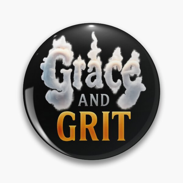 Item preview, GRACE AND GRIT - Smoke & Fire Typography - Christian Faith designed and sold by Urban-InkStudio.