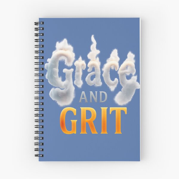 Item preview, GRACE AND GRIT - Smoke & Fire Typography - Christian Faith designed and sold by Urban-InkStudio.