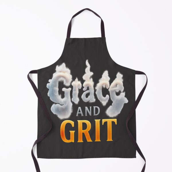 Item preview, GRACE AND GRIT - Smoke & Fire Typography - Christian Faith designed and sold by Urban-InkStudio.