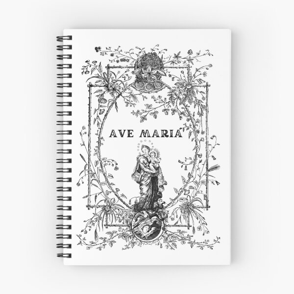 Item preview, Ornate Gothic Style Ave Maria Catholic Engraving Design designed and sold by Stella Maris Designs.
