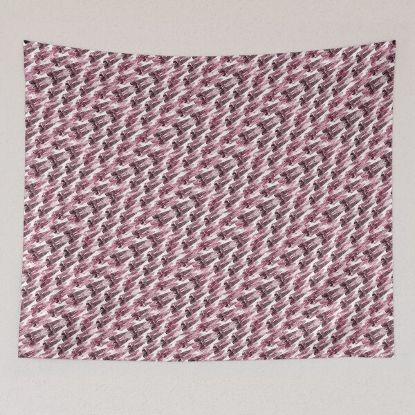 Item preview, Abstract Diagonal Mountain Pattern in Burgundy on White designed and sold by Artistestella.