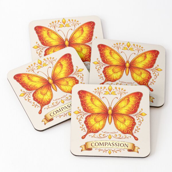 Item preview, Compassion Butterfly – Stained Glass Inspired Virtue Art designed and sold by SaintGear.