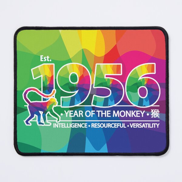 Item preview, Birthday Established 1956 Happy Year of The Monkey Chinese Zodiac designed and sold by PCStudio57.