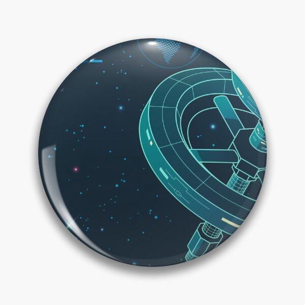 Item preview, international space station or aerospace engineering, graphic of lined orbital infrastructure with galaxy interface designed and sold by NiamLab.
