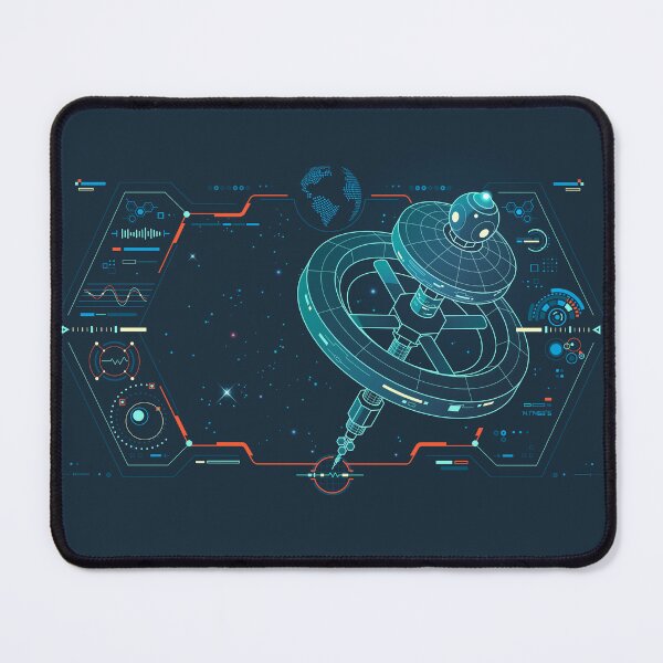 Item preview, international space station or aerospace engineering, graphic of lined orbital infrastructure with galaxy interface designed and sold by NiamLab.