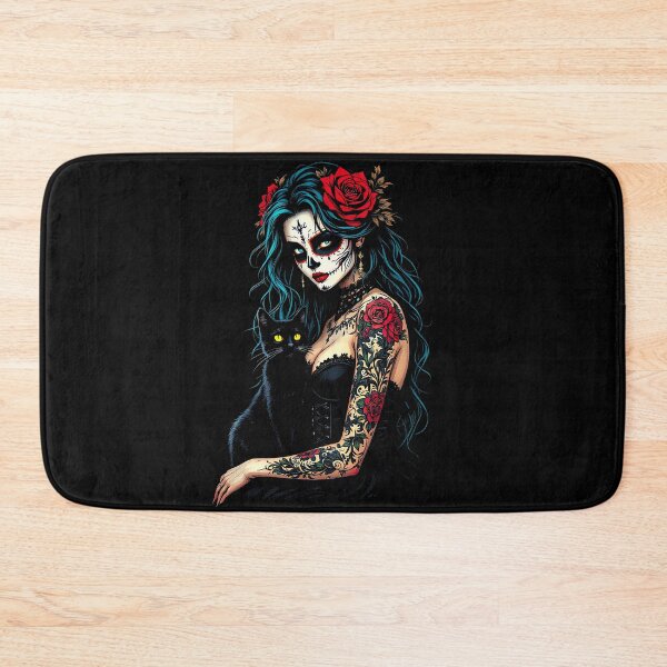 Item preview, La Catrina Elegant Beauty of the Dia de los Muertos, Black Cat designed and sold by PugD.