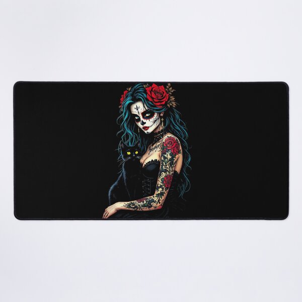 Item preview, La Catrina Elegant Beauty of the Dia de los Muertos, Black Cat designed and sold by PugD.