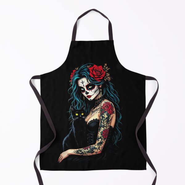 Item preview, La Catrina Elegant Beauty of the Dia de los Muertos, Black Cat designed and sold by PugD.