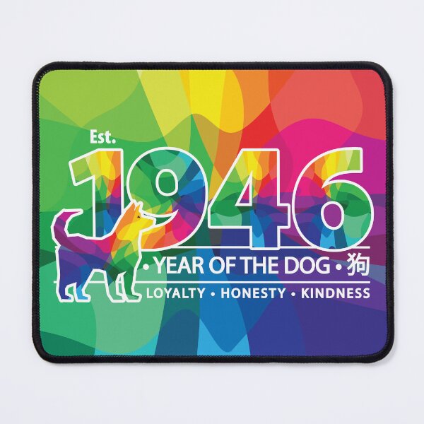 Item preview, Birthday Established 1946 Happy Year of The Dog Chinese Zodiac designed and sold by PCStudio57.