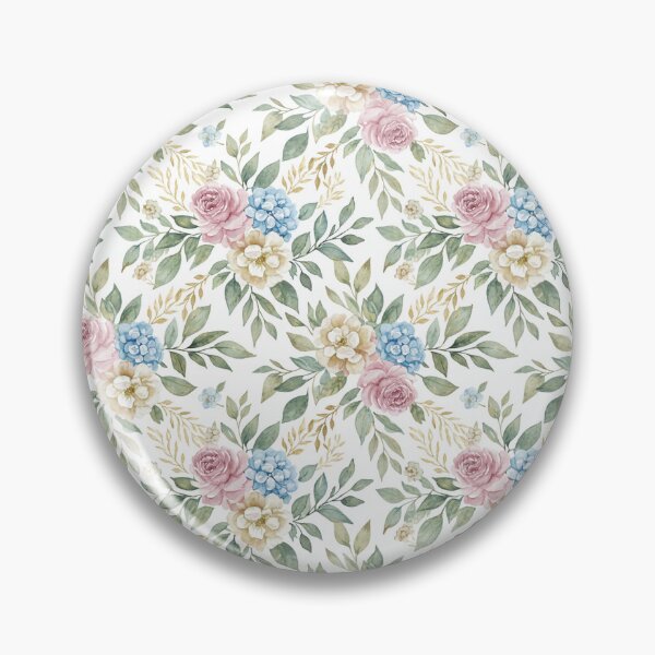 Item preview, Delicate Watercolor Floral Pattern Roses Hydrangeas Romantic Elegance designed and sold by jelypop.