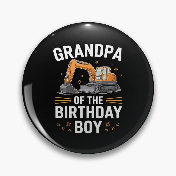 Item preview, Grandpa of The Birthday Boy Construction Party Excavator  designed and sold by FadeOfThrone.
