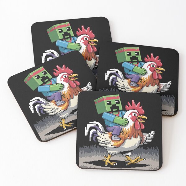 Item preview, Zombie Riding Chicken Pixel Art Gamer Kids1  designed and sold by MarryIsMonth.