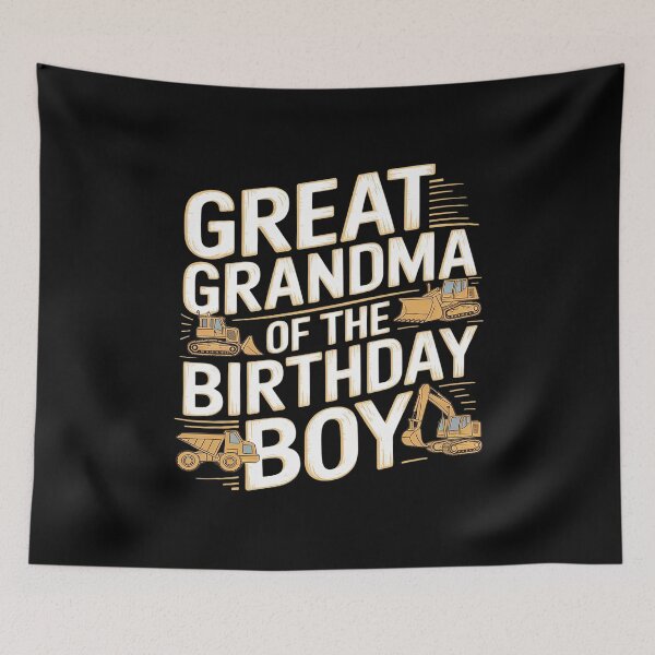 Item preview, Great Grandma of the Birthday Boy Construction Worker Bday  designed and sold by FadeOfThrone.