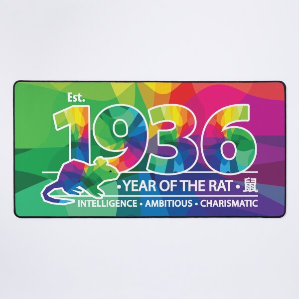 Item preview, Birthday Established 1936 Happy Year of The Rat Chinese Zodiac designed and sold by PCStudio57.