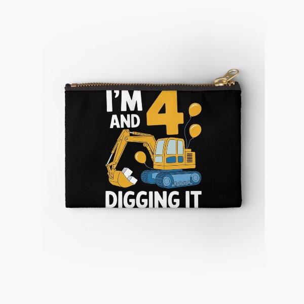 Item preview, I'm 4 And Digging It 4 Years Boys 4th Birthday Excavator  designed and sold by FadeOfThrone.