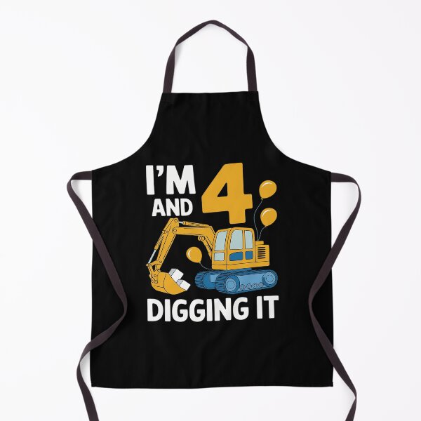 Item preview, I'm 4 And Digging It 4 Years Boys 4th Birthday Excavator  designed and sold by FadeOfThrone.
