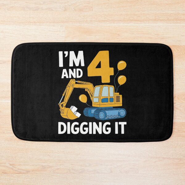 Item preview, I'm 4 And Digging It 4 Years Boys 4th Birthday Excavator  designed and sold by FadeOfThrone.