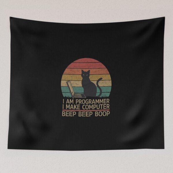 Item preview, I Are Programmer Make Computer Beep Boop Cat Women Girls Men  designed and sold by SyntaxClaw.